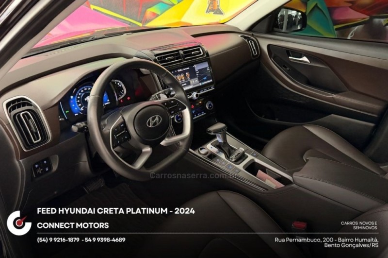 CRETA 1.0 PLATINUM TURBO 12V FLEX 4P AUTOMÁTICO - 2024 - BENTO GONçALVES