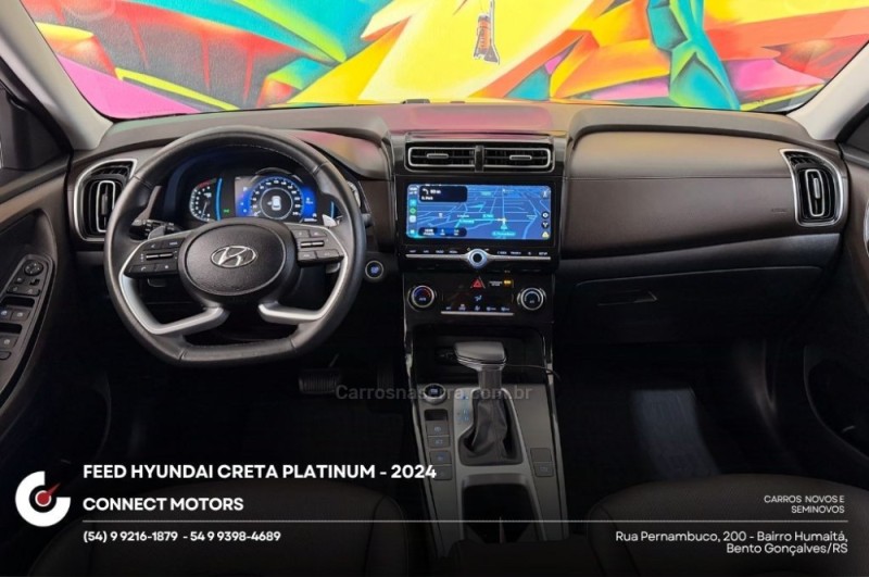 CRETA 1.0 PLATINUM TURBO 12V FLEX 4P AUTOMÁTICO - 2024 - BENTO GONçALVES