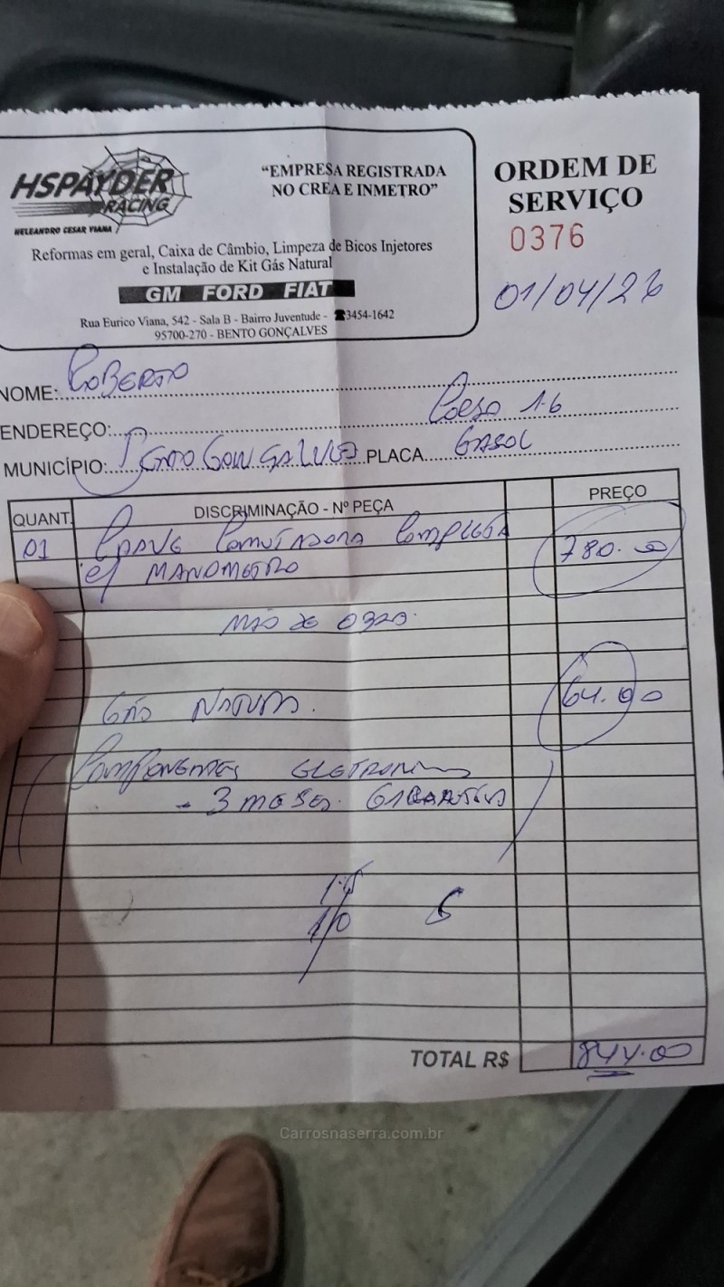 CORSA 1.6 MPFI SUPER 8V GASOLINA 4P MANUAL - 2002 - BENTO GONçALVES