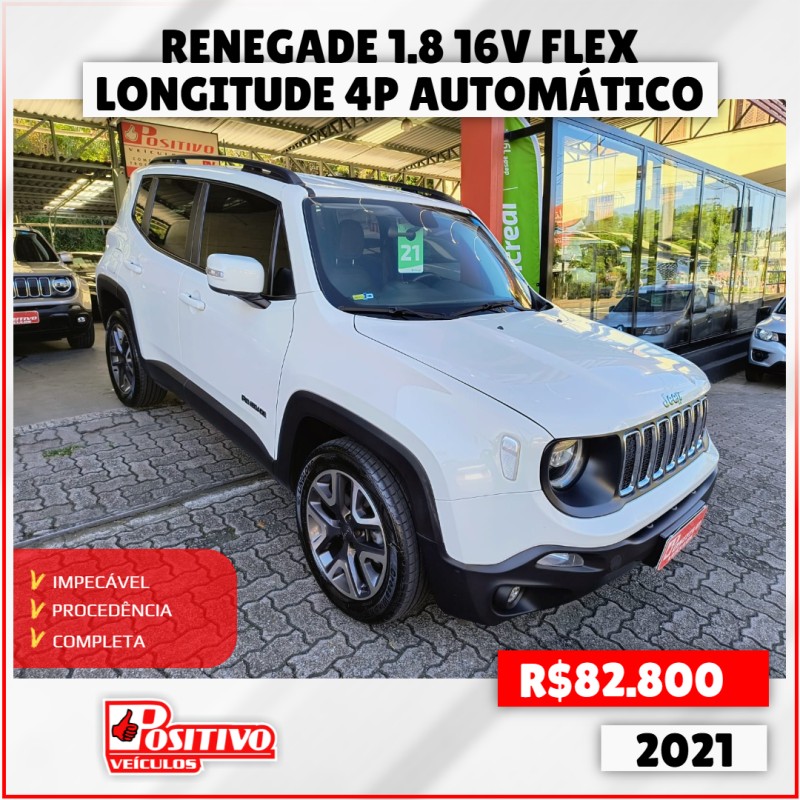 renegade 1.8 16v flex longitude 4p automatico 2021 caxias do sul