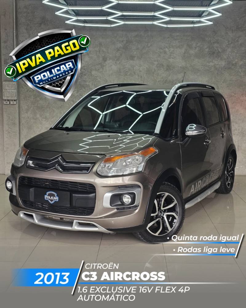 c3 aircross 1.6 exclusive 16v flex 4p automatico 2013 caxias do sul