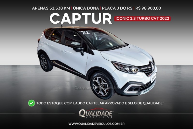 captur 1.3 iconic 16v turbo flex 4p automatico 2022 santa cruz do sul