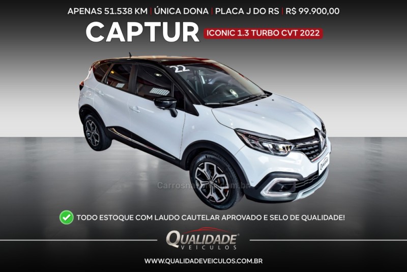 captur 1.3 iconic 16v turbo flex 4p automatico 2022 santa cruz do sul