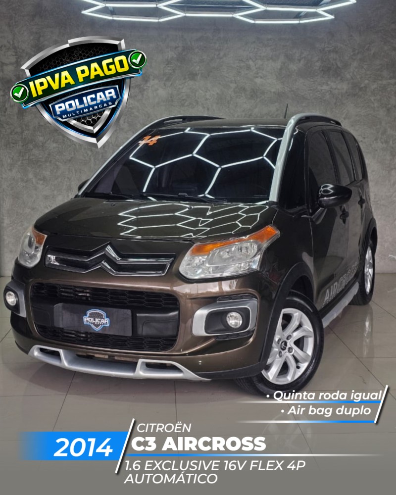 C3 AIRCROSS 1.6 EXCLUSIVE 16V FLEX 4P AUTOMÁTICO - 2014 - CAXIAS DO SUL