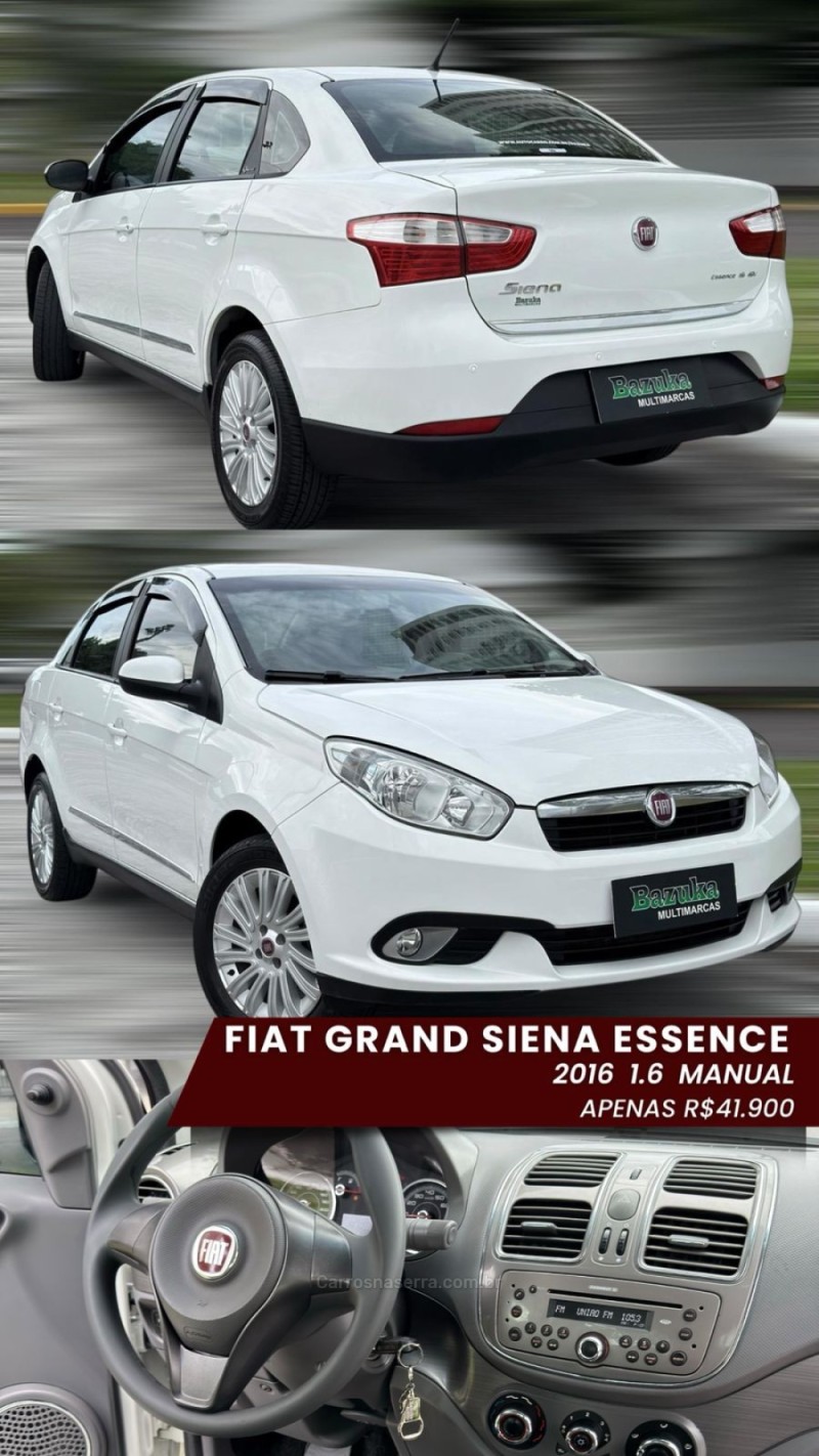 GRAND SIENA 1.6 MPI ESSENCE 16V FLEX 4P MANUAL - 2016 - NOVO HAMBURGO