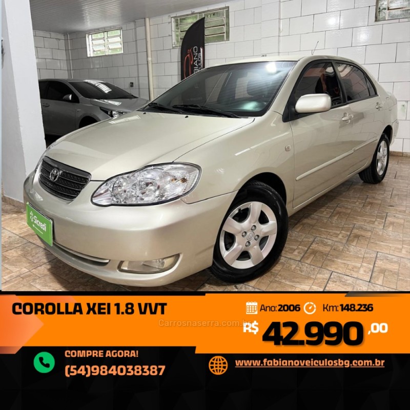 corolla 1.8 xei 16v gasolina 4p automatico 2006 bento goncalves
