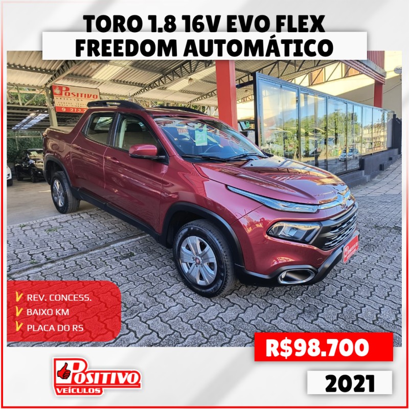 toro 1.8 16v evo flex freedom automatico 2021 caxias do sul