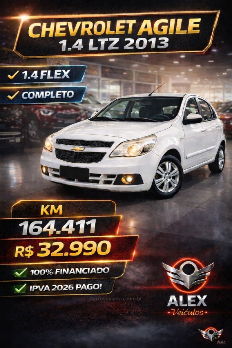 AGILE 1.4 MPFI LTZ 8V FLEX 4P MANUAL - 2013 - NOVO HAMBURGO