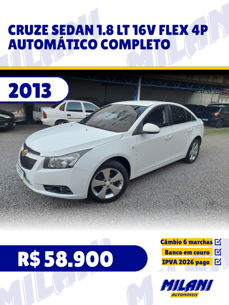 cruze 1.8 lt 16v flex 4p automatico 2013 bento goncalves