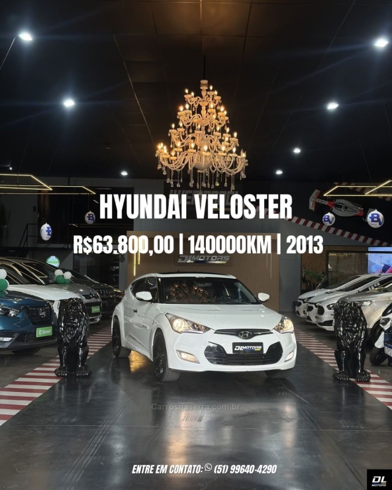 veloster 1.6 16v gasolina 3p automatico 2013 lajeado