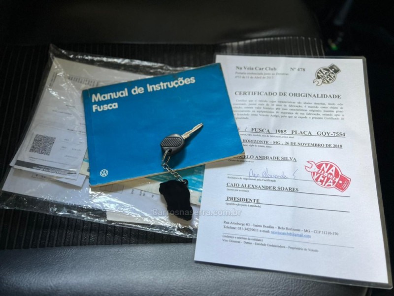 FUSCA 1.3 8V GASOLINA 2P MANUAL - 1985 - CAXIAS DO SUL
