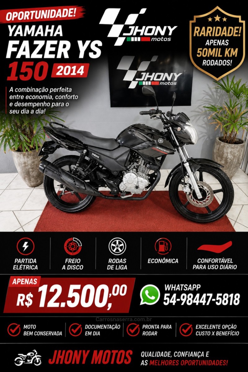 fazer ys 150 sed 2014 caxias do sul