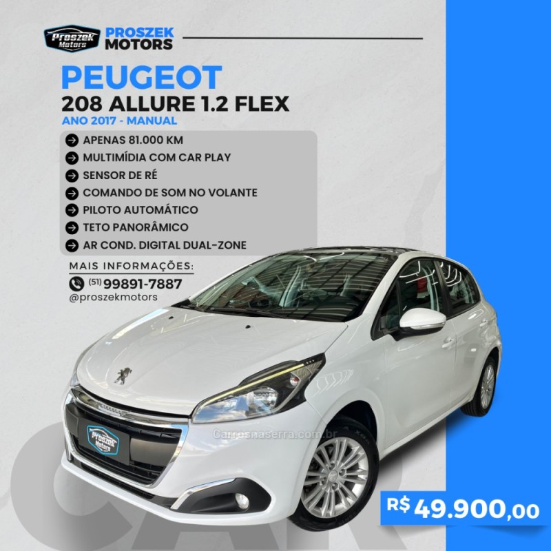 208 1.2 allure 12v flex 4p manual 2017 canoas
