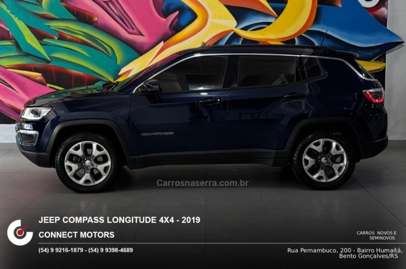 COMPASS 2.0 16V DIESEL LONGITUDE 4X4 AUTOMÁTICO - 2019 - BENTO GONçALVES