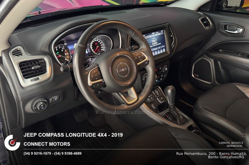 COMPASS 2.0 16V DIESEL LONGITUDE 4X4 AUTOMÁTICO - 2019 - BENTO GONçALVES