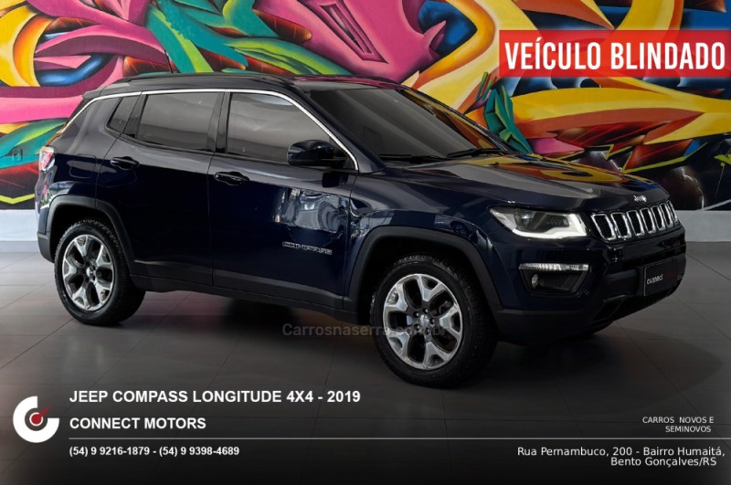 compass 2.0 16v diesel longitude 4x4 automatico 2019 bento goncalves