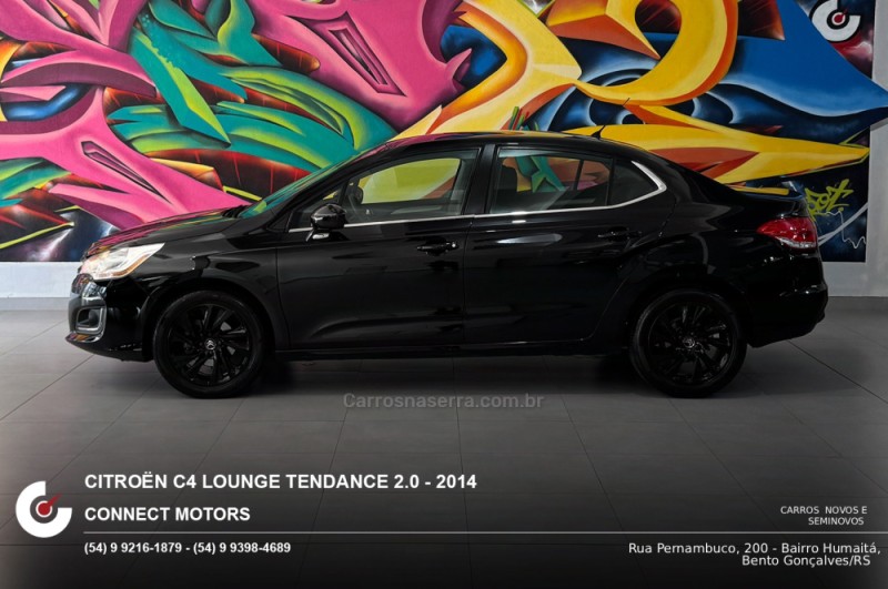 C4 LOUNGE 2.0 MPFI TENDANCE 16V FLEX 4P AUTOMÁTICO - 2014 - BENTO GONçALVES