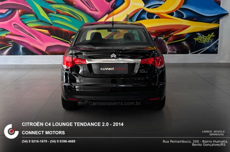C4 LOUNGE 2.0 MPFI TENDANCE 16V FLEX 4P AUTOMÁTICO - 2014 - BENTO GONçALVES