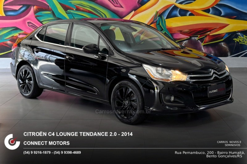 c4 lounge 2.0 mpfi tendance 16v flex 4p automatico 2014 bento goncalves