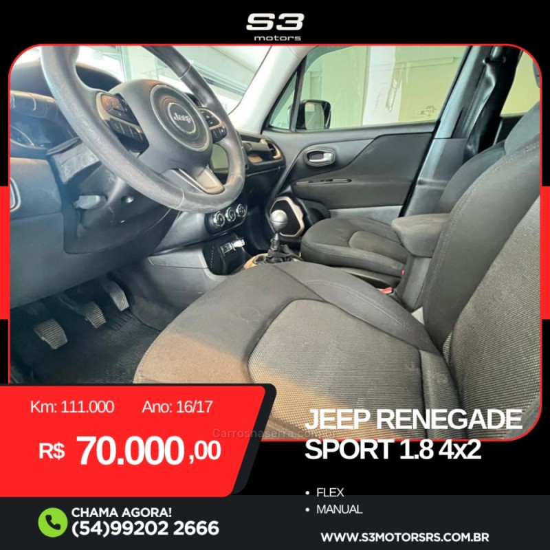 RENEGADE 1.8 16V FLEX SPORT 4P MANUAL - 2017 - CAXIAS DO SUL