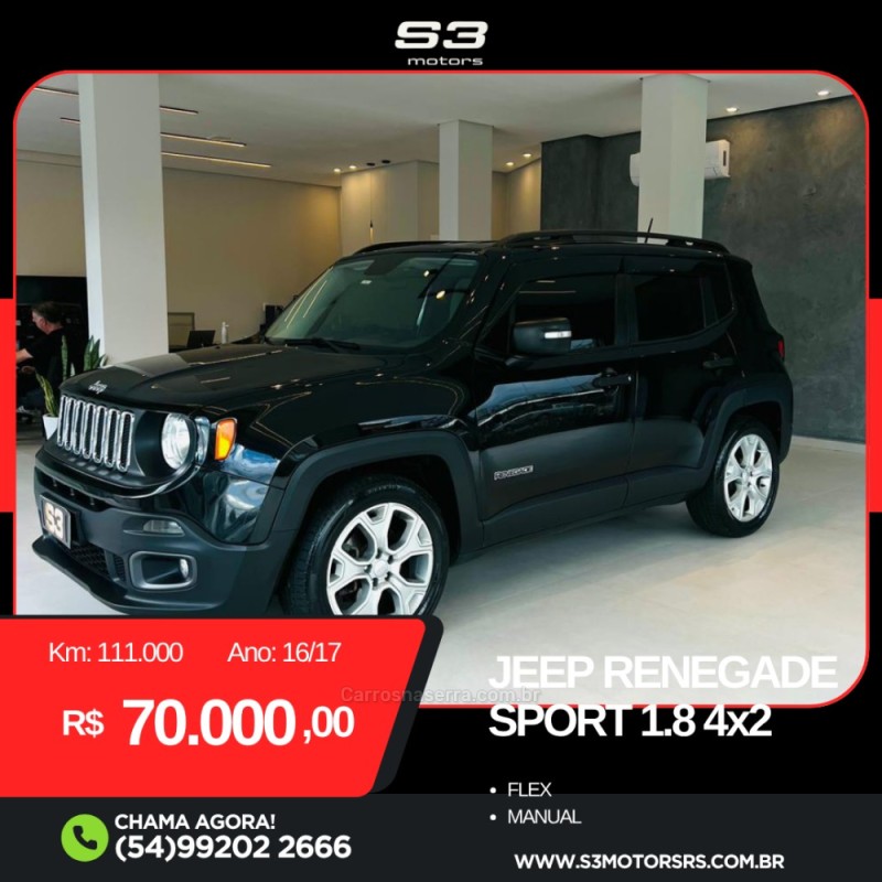 RENEGADE 1.8 16V FLEX SPORT 4P MANUAL - 2017 - CAXIAS DO SUL