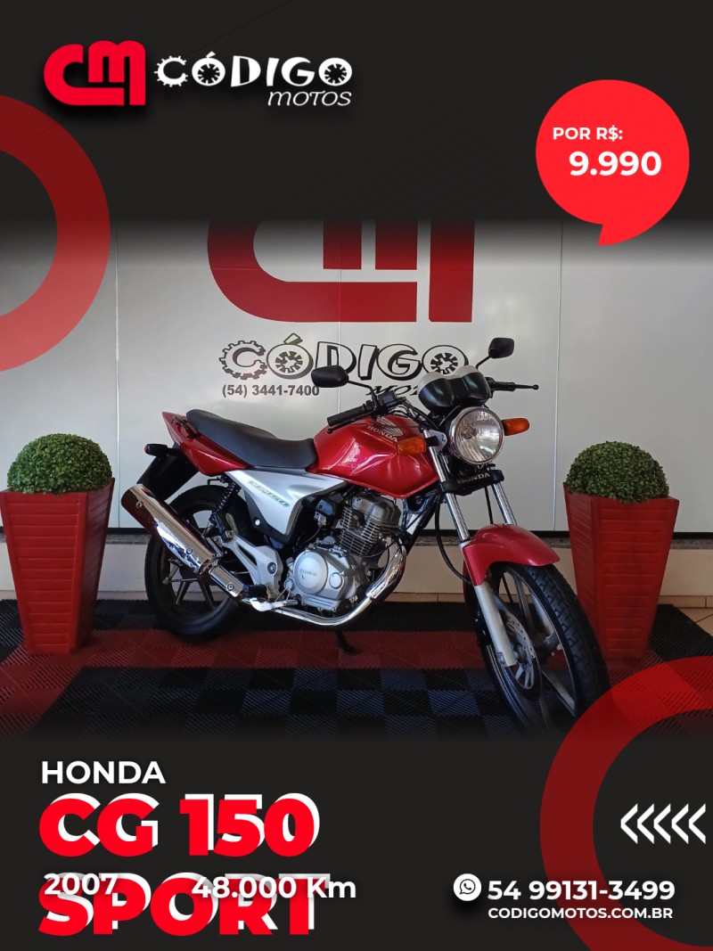 cg 150 sport 2007 veranopolis