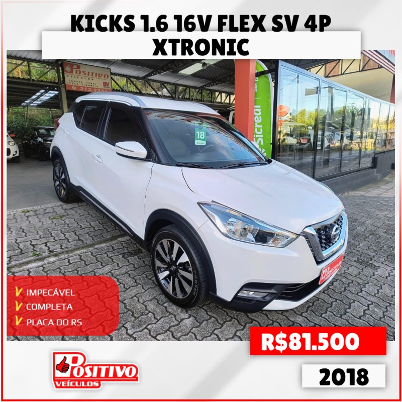 kicks 1.6 16v flex sv 4p xtronic 2018 caxias do sul