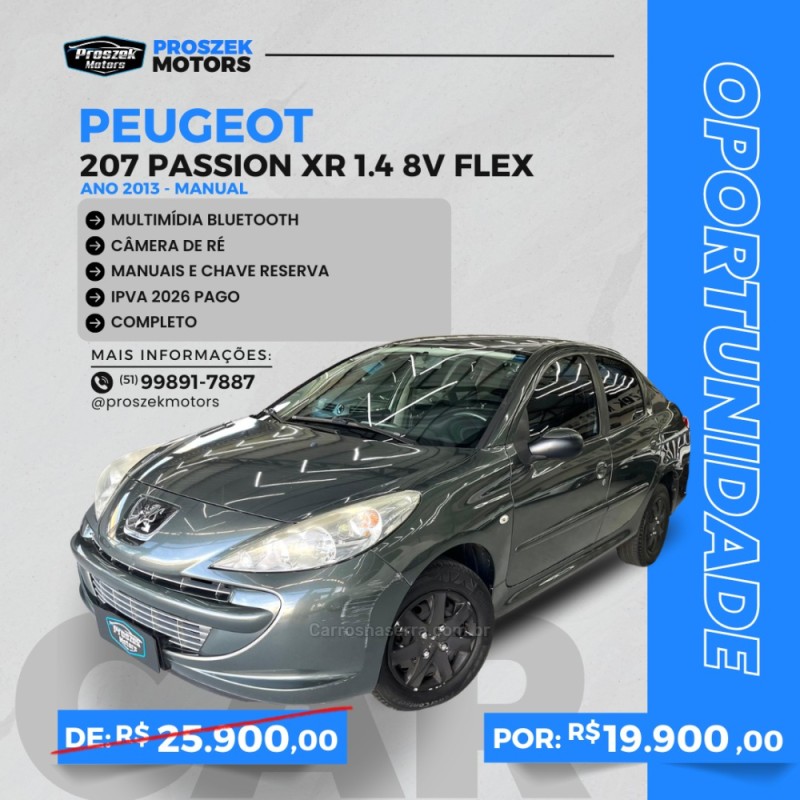 207 1.4 xr passion 8v flex 4p manual 2013 canoas