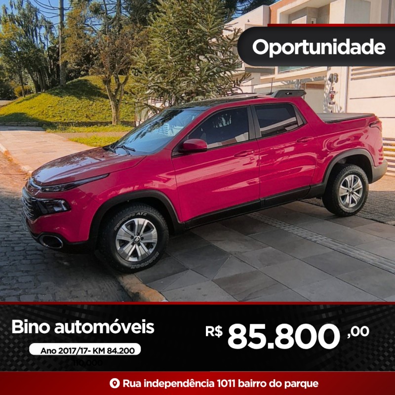 toro 1.8 16v evo flex freedom road automatico 2017 farroupilha