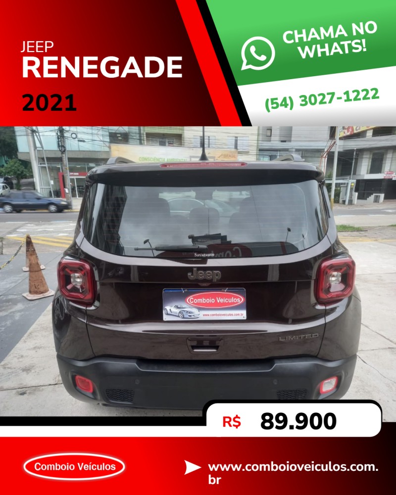 RENEGADE 1.8 16V FLEX LIMITED 4P AUTOMÁTICO - 2021 - CAXIAS DO SUL