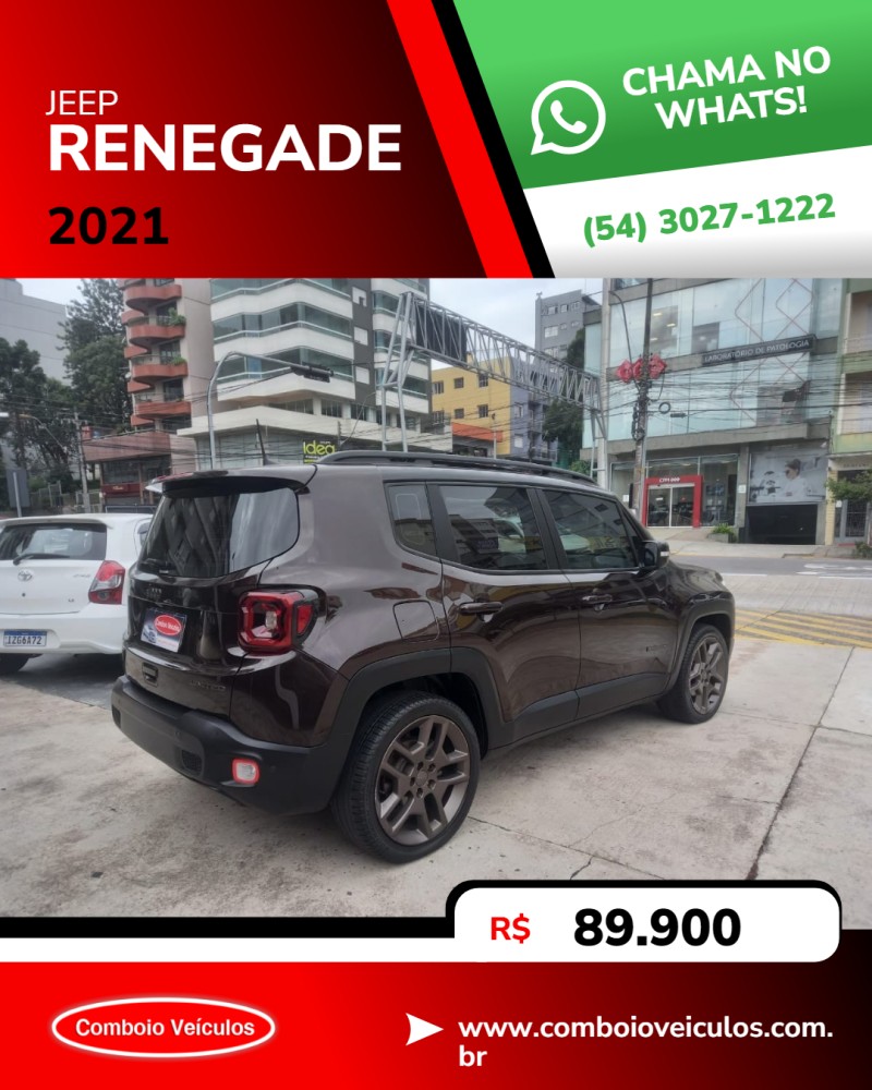 RENEGADE 1.8 16V FLEX LIMITED 4P AUTOMÁTICO - 2021 - CAXIAS DO SUL