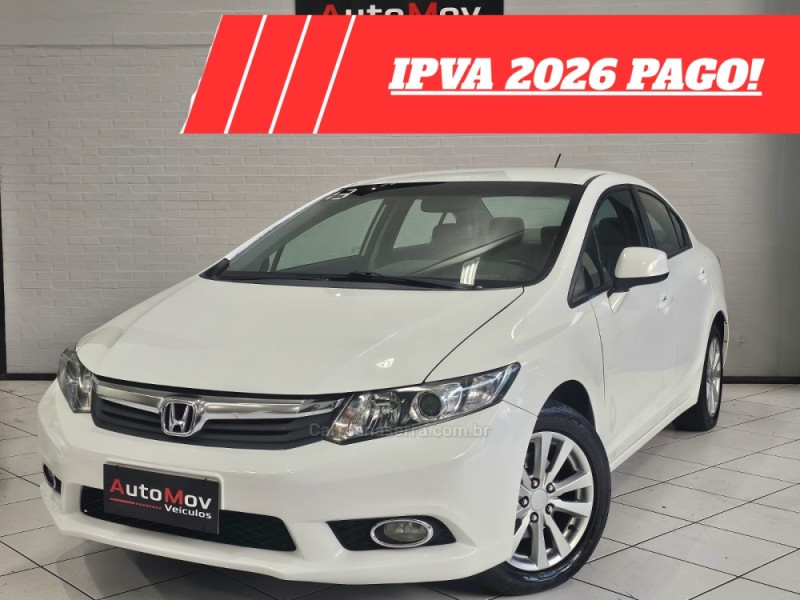 CIVIC 1.8 LXS 16V FLEX 4P MANUAL - 2013 - CAXIAS DO SUL