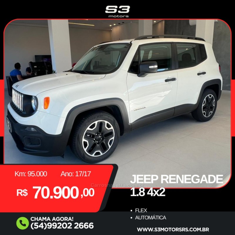 RENEGADE 1.8 16V FLEX 4P AUTOMÁTICO - 2017 - CAXIAS DO SUL