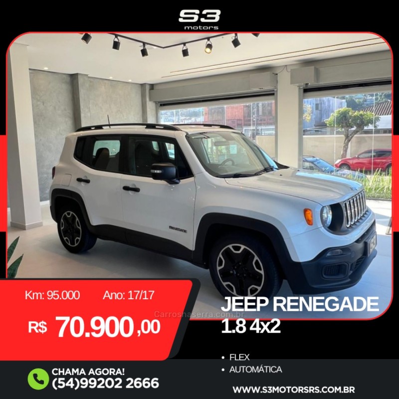 renegade 1.8 16v flex 4p automatico 2017 caxias do sul