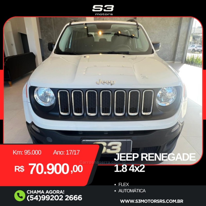RENEGADE 1.8 16V FLEX 4P AUTOMÁTICO - 2017 - CAXIAS DO SUL