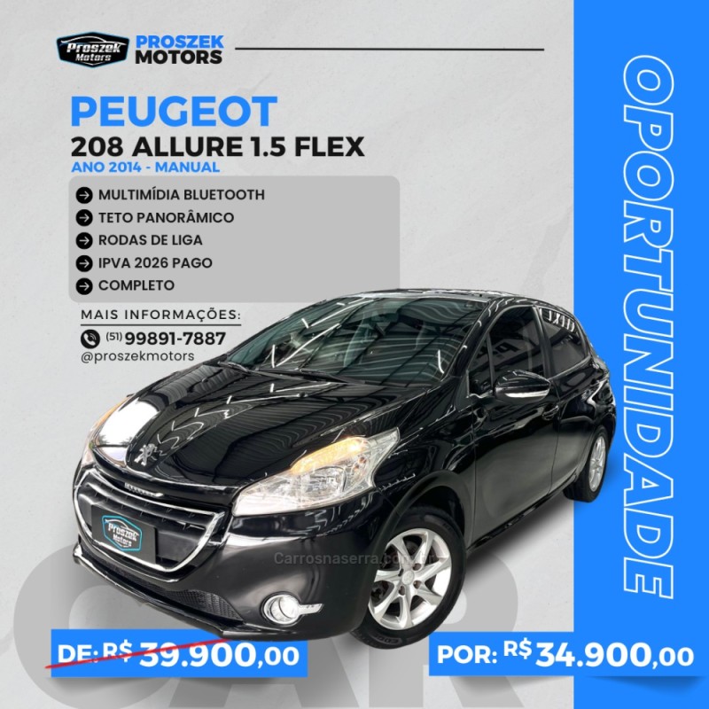 208 1.5 allure 8v flex 4p manual 2014 canoas