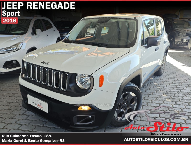 renegade 1.8 16v flex sport 4p automatico 2016 bento goncalves