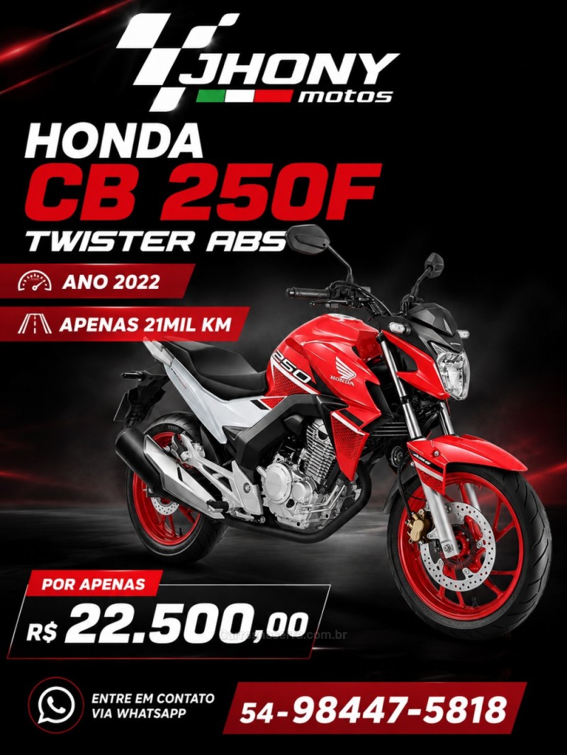 cb 250f twister abs 2022 caxias do sul