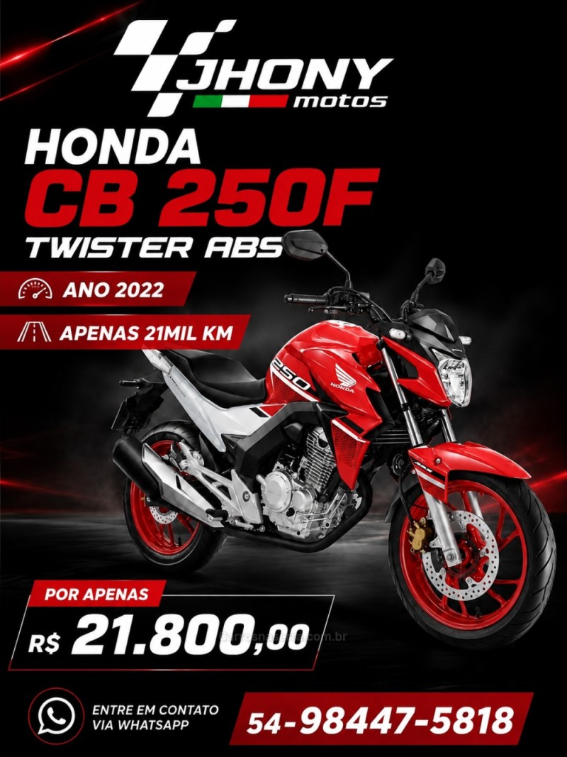 cb 250f twister abs 2022 caxias do sul
