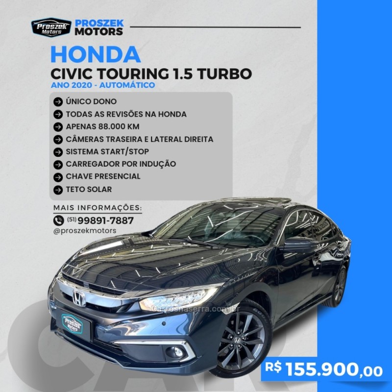 civic 1.5 16v touring turbo gasolina 4p automatico 2020 canoas