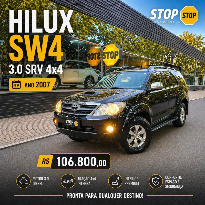 hilux sw4 3.0 srv 4x4 16v turbo intercooler diesel 4p automatico 2007 dois irmaos