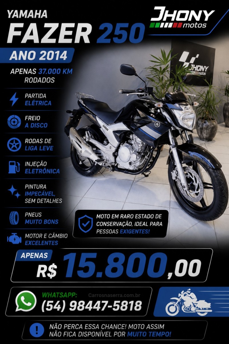 fazer ys 250 2014 caxias do sul