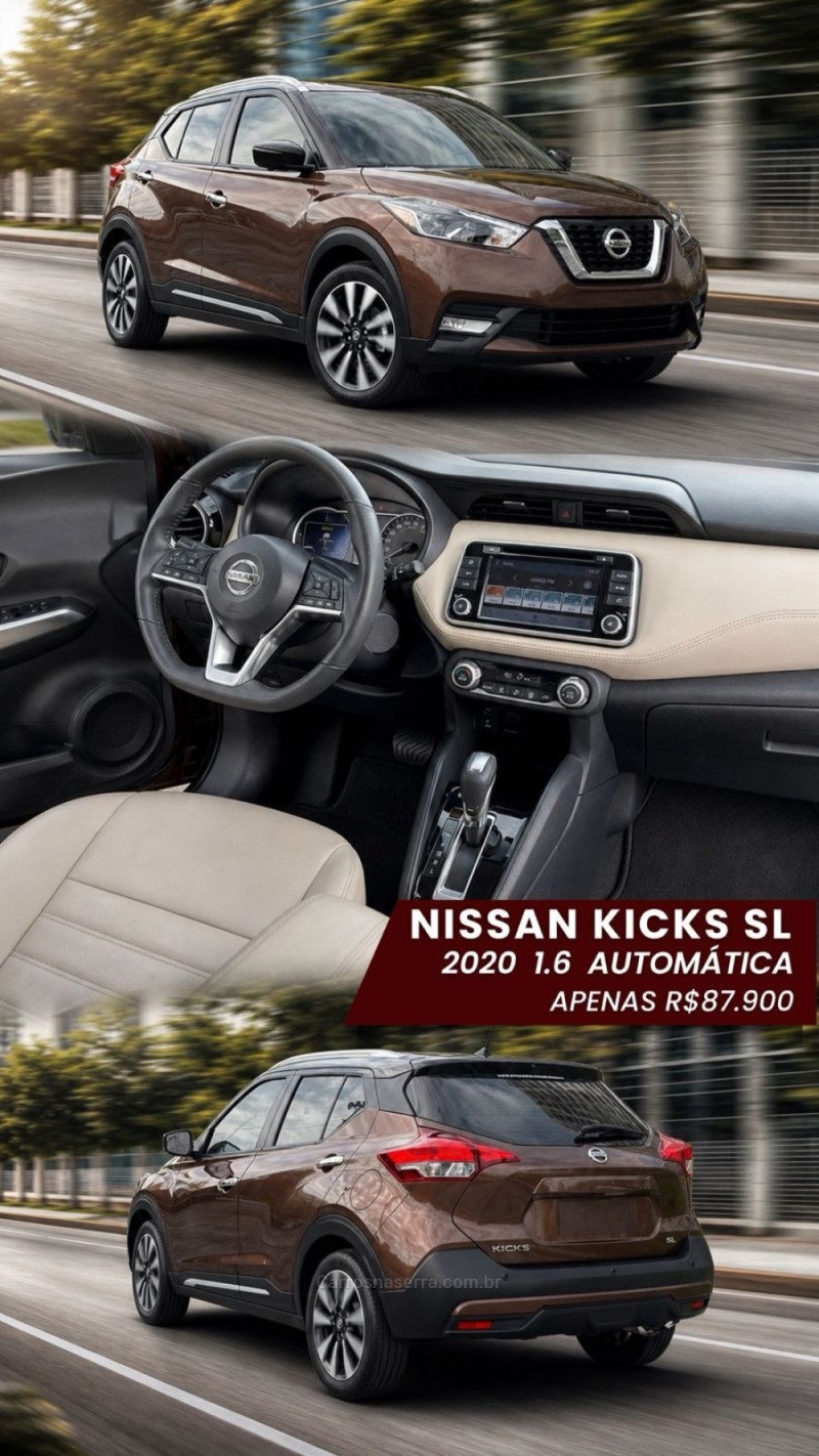 KICKS 1.6 16V FLEX SL 4P XTRONIC - 2020 - NOVO HAMBURGO