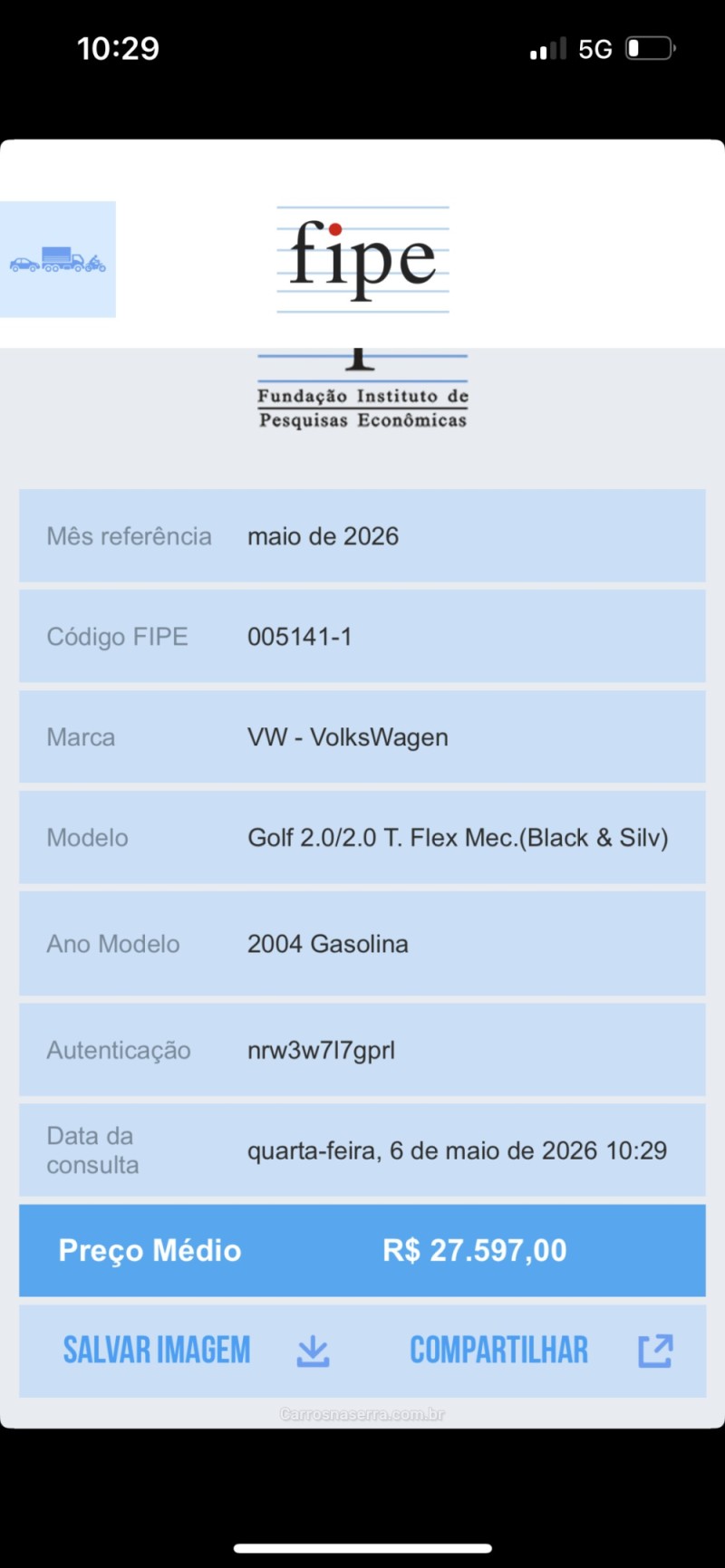 GOLF 2.0 MI 8V GASOLINA 4P MANUAL - 2004 - CAXIAS DO SUL