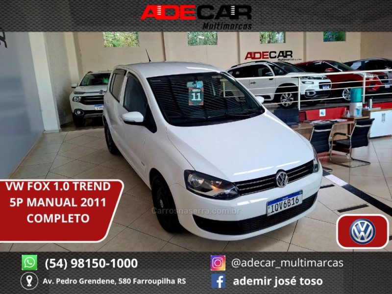 fox 1.0 itrend 8v flex 4p manual 2011 farroupilha