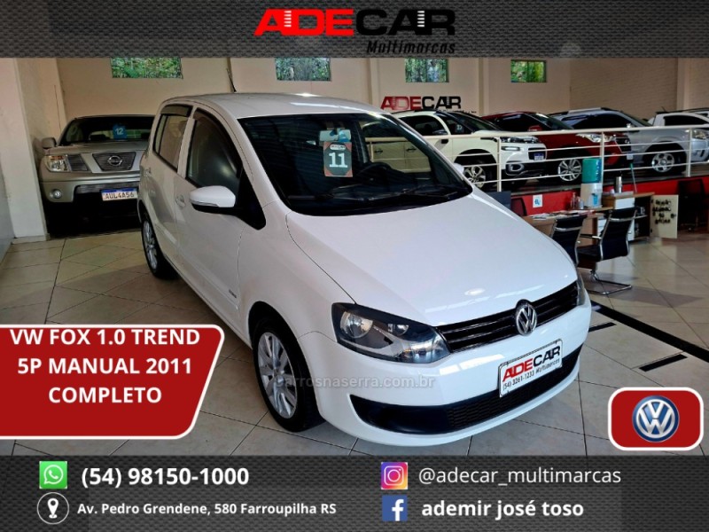 fox 1.0 itrend 8v flex 4p manual 2011 farroupilha