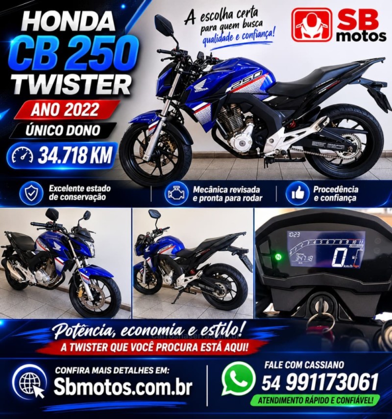 cb 250f twister cbs 2022 farroupilha