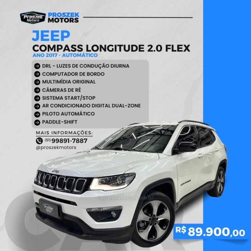 compass 2.0 16v flex longitude automatico 2017 canoas