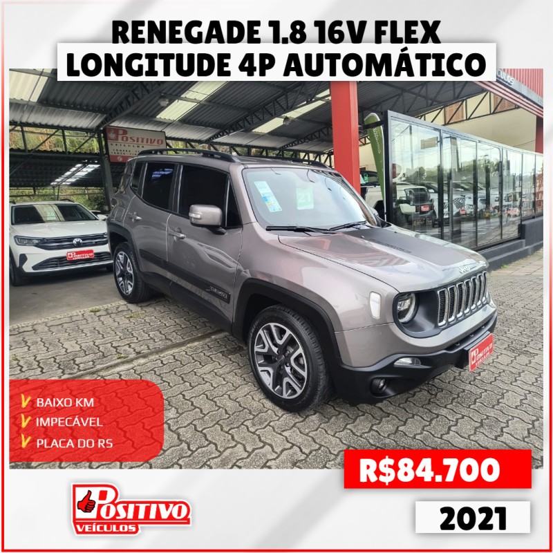 renegade 1.8 16v flex longitude 4p automatico 2021 caxias do sul