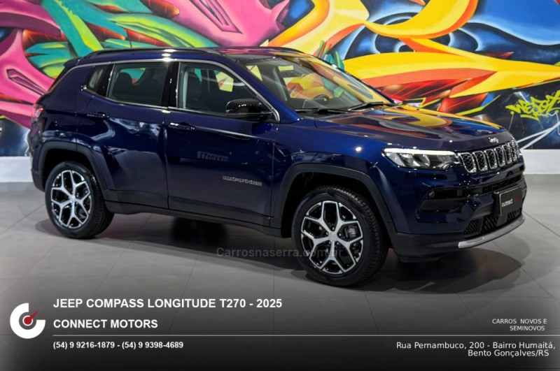 compass 1.3 longitude t270 16v turbo 4x2 flex 4p automatico 2025 bento goncalves